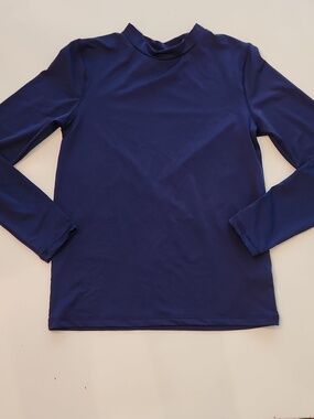 Cat And Jack Navy Blue Long Sleeve Rashguard Swim Top Extra Large 16 Unisex